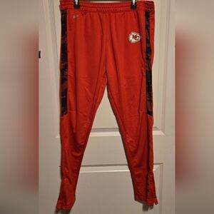 NFL Kansas City Chiefs Red Sweatpants Tapered Fit Performance Fabric